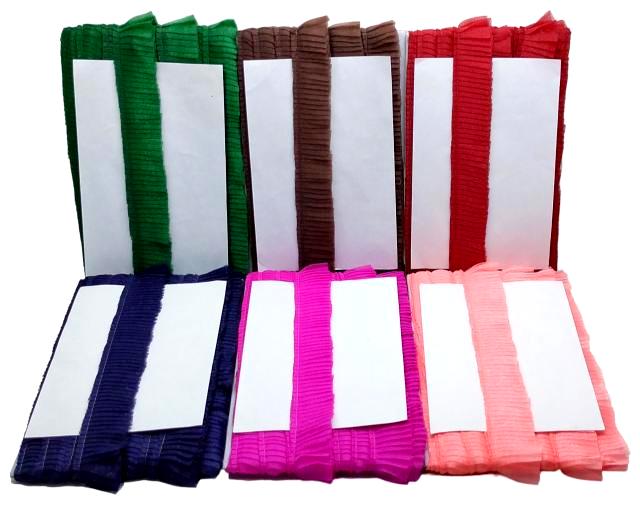 Set of colorful belts with white stripes on a white background