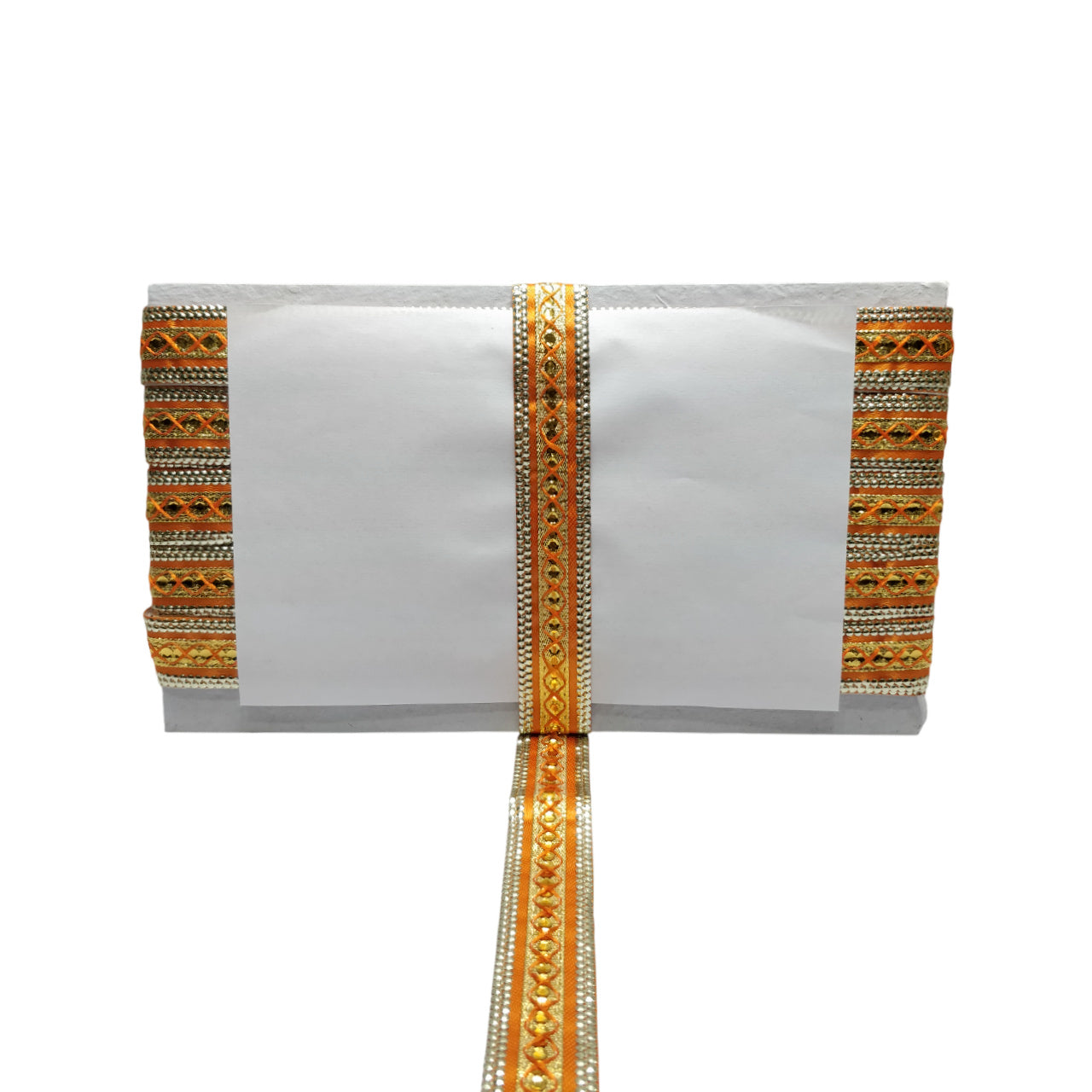 Orange Gota Lace Border for saree, lehenga and ethnic garment designing from woven lace & border Wholesaler and Manufacture In Surat