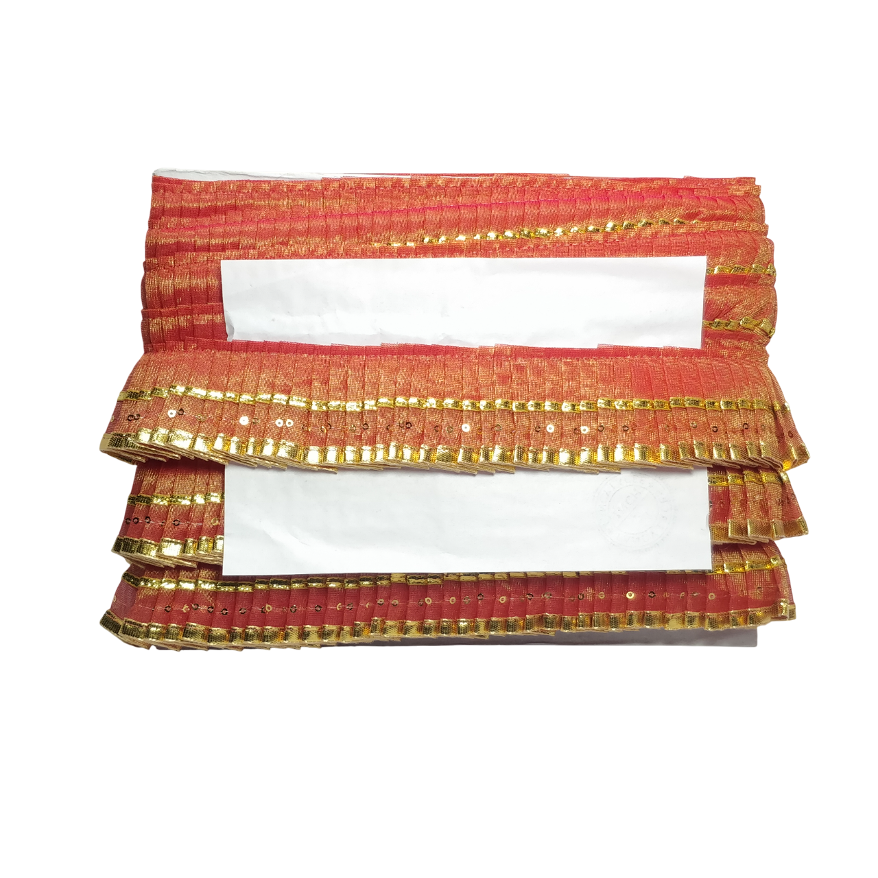 Orange Golden Gota Frill Lace Border For Ghagra Only At Woven Lace & Border Reatilers and Manufactures In Surat