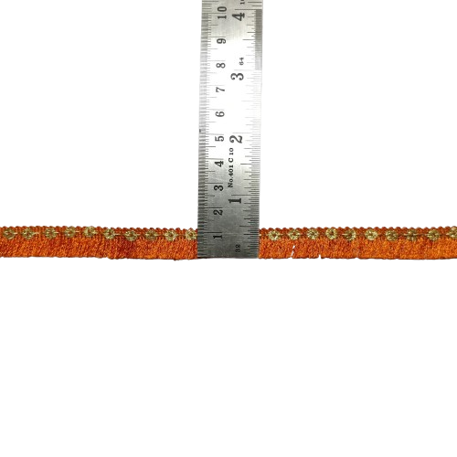 Orange Jhalar Lace For Fashion Accessories and Saree Dress Only At Woven Lace & Border Reatilers and Manufactures In Surat