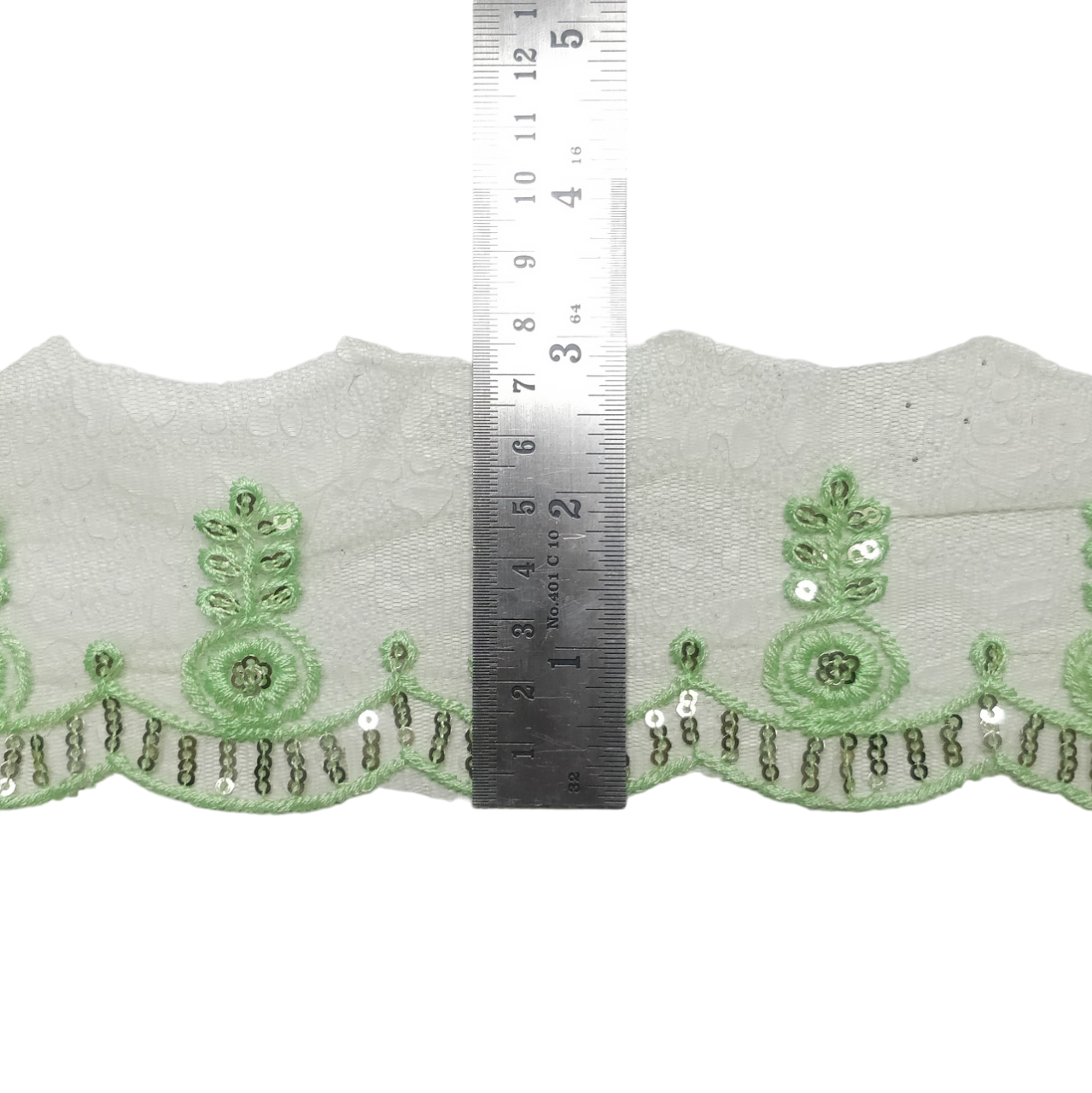Parrot Embroidered Organza Lace For Dresses Decoration Only At Woven Lace & Border Reatilers and Manufactures In Surat