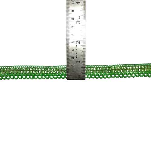 Parrot Green decorative fabric border Saree Dress Only At Woven Lace & Border Reatilers and Manufactures In Surat