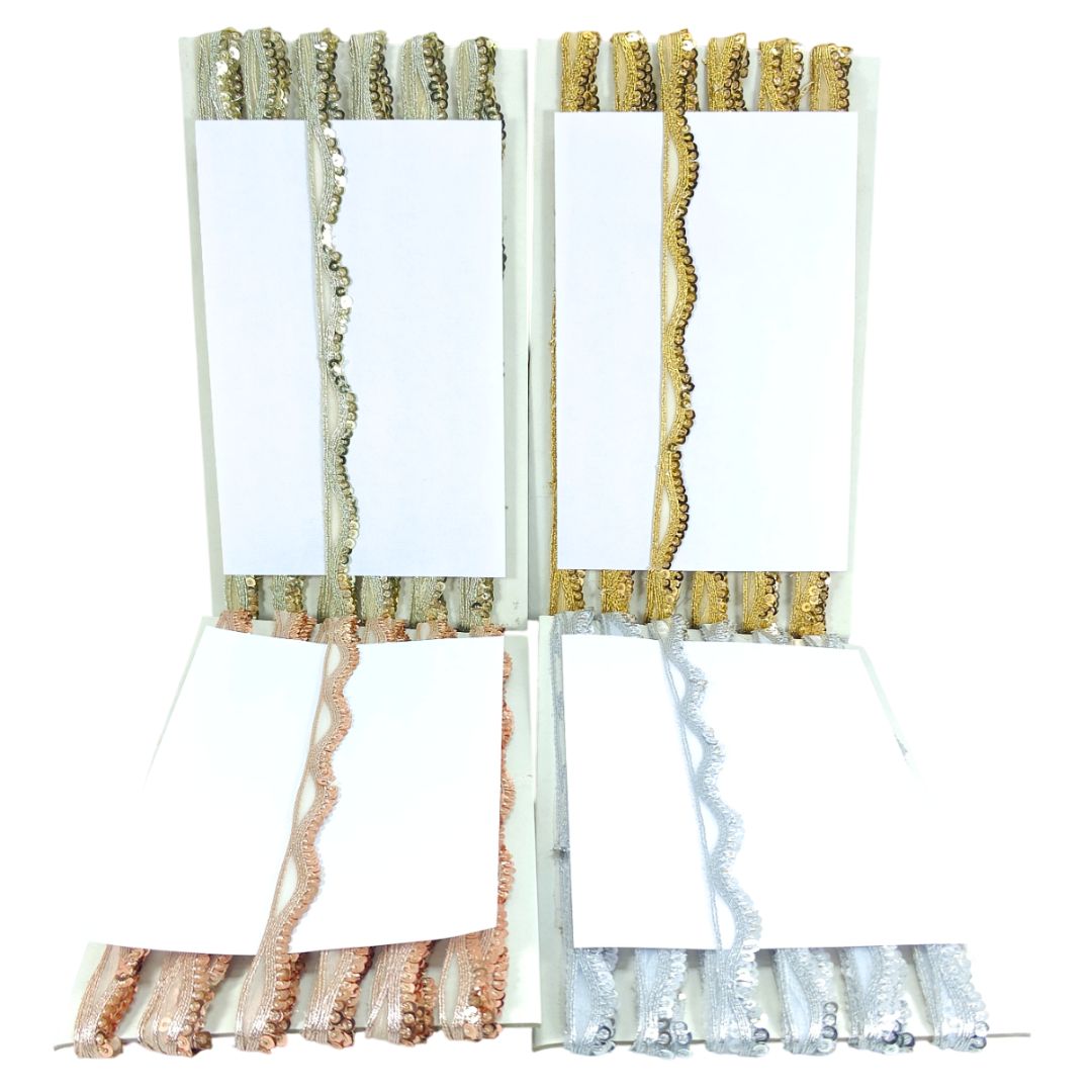 Decorative headbands with ruffled edges on a white background