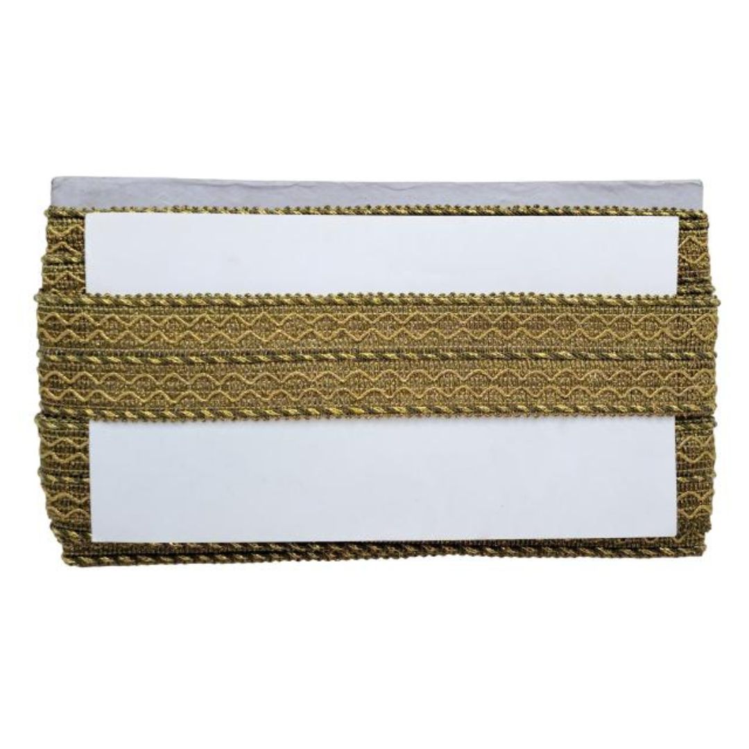 Card holder with woven design on a white background