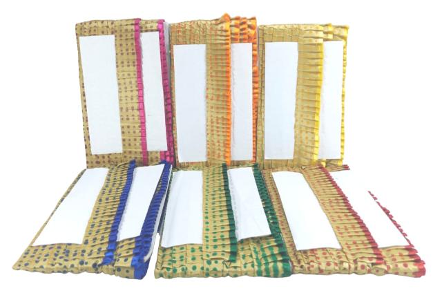 Kurlz Exclusive Polka Printed & Satin Ribbon with Chiku Color Satin Silk Frill For Laddo Gopal Poshak, Crafts, Sarees, Lehenga, Suits | Size: 9 Yards