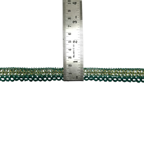 Rama Green decorative fabric border Saree Dress Only At Woven Lace & Border Reatilers and Manufactures In Surat