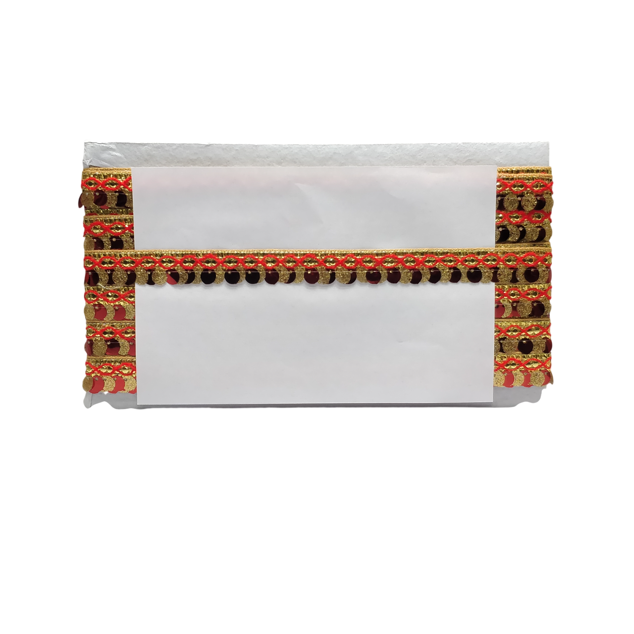  Red Golden Embroidery Lace Border for saree and dress decoration Only At Woven Lace & Border Manufacture and Wholesaler In Surat