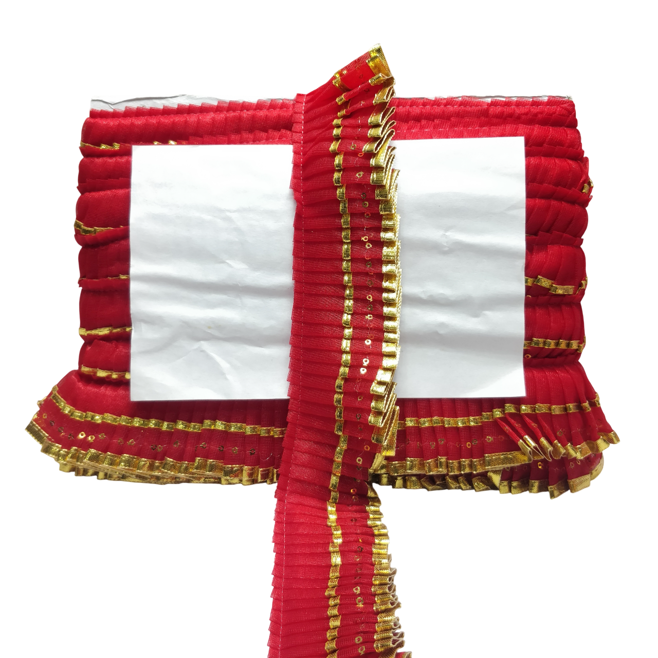 Red Golden Gota Frill Lace Border For Ghagra Only At Woven Lace & Border Reatilers and Manufactures In Surat