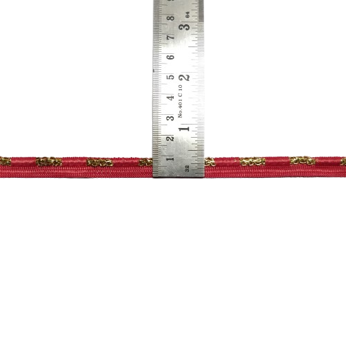 Kurlz 1/2 inch Designer Audi Ringed Piping for Lace Boutique Dresses, Bridal Dupatta, Blouses, DIY Crafts, Garment Edgings | Size: 20 yards