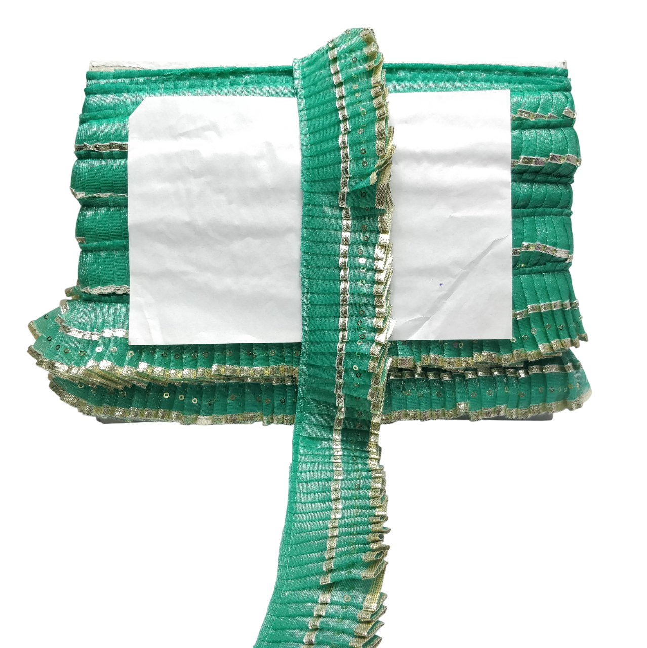 Sea Green Silver Gota Frill Lace Border For Ghagra Only At Woven Lace & Border Reatilers and Manufactures In Surat