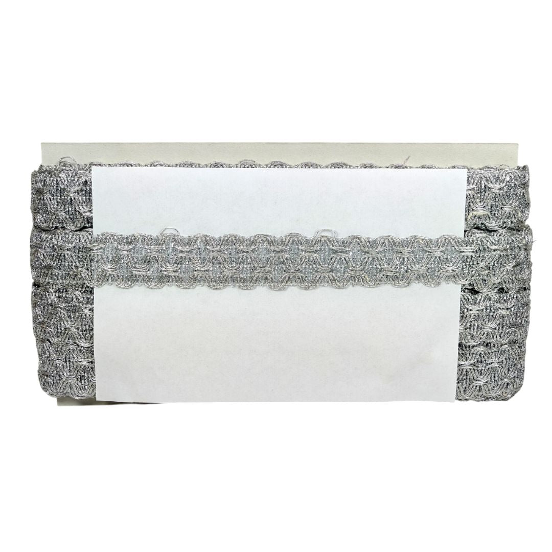 White card with textured gray border on a white background