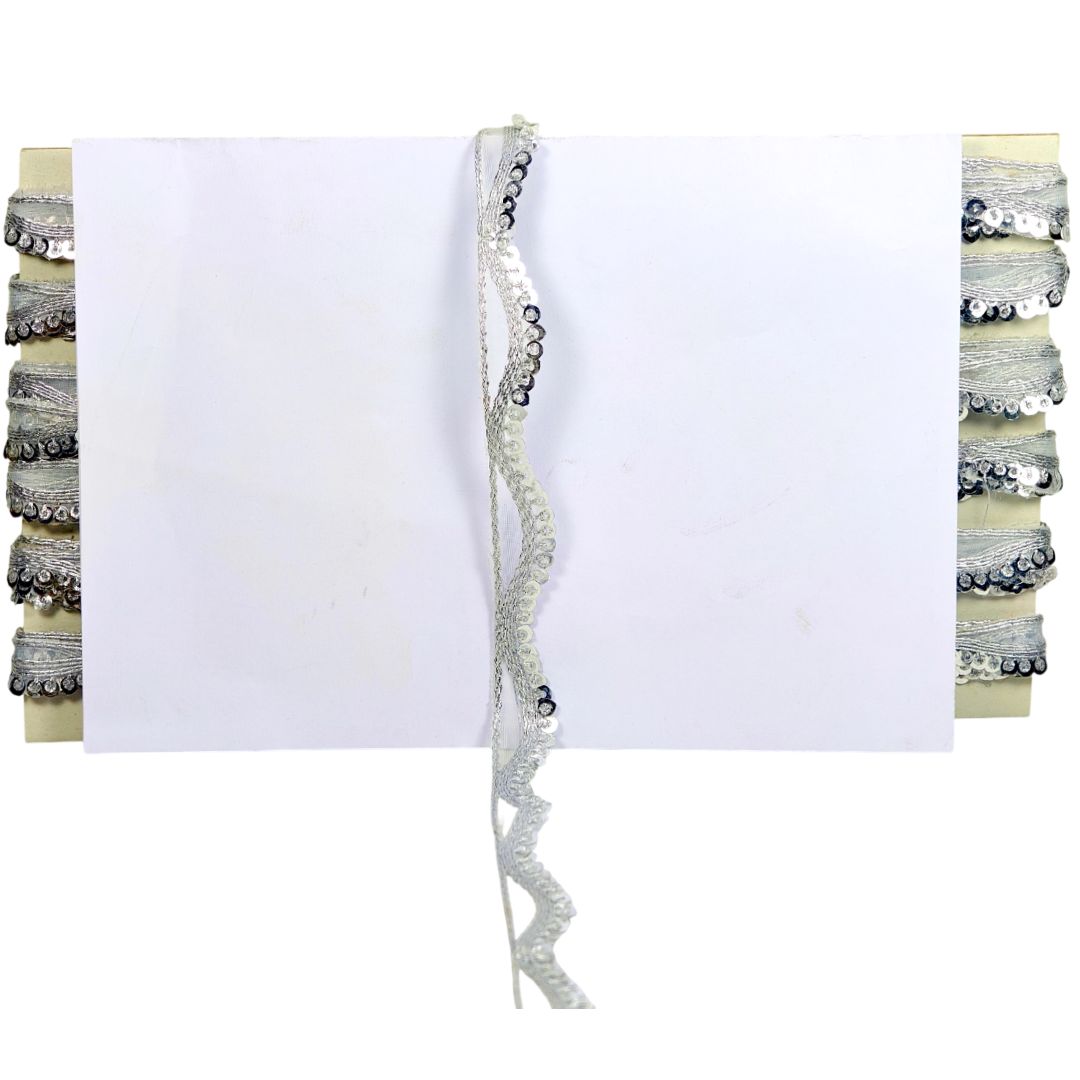 Decorative headband with sequins on a white background
