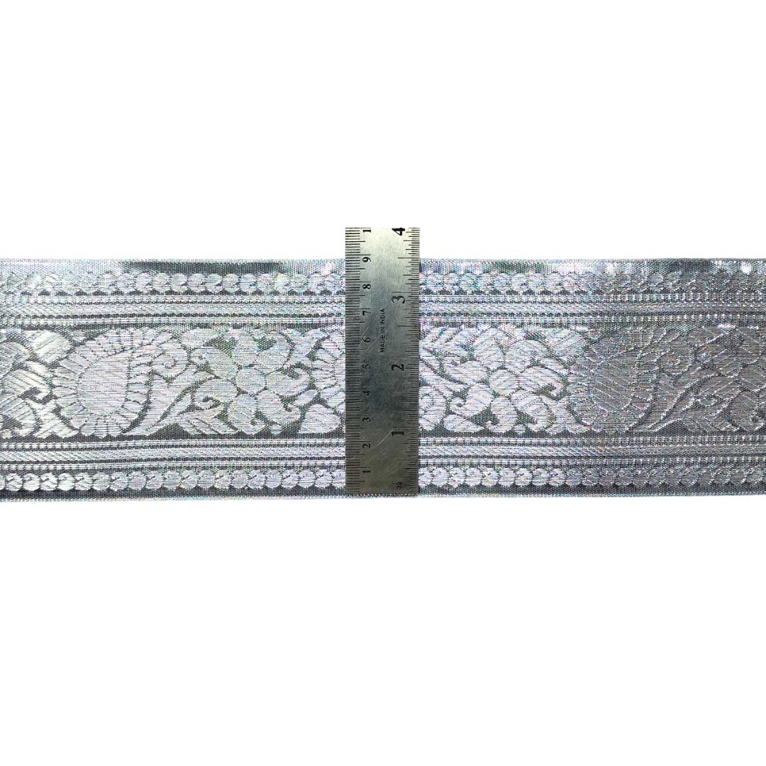 Silver Zari Lace For Saree And Dress Decoration Only At Woven Lace & Border Reatilers and Manufactures In Surat