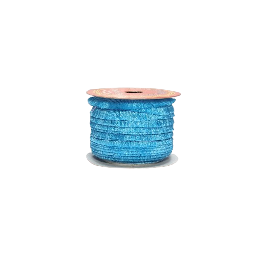 Sky Blue Fringe Trim Tassel Lace border Saree Dress Only At Woven Lace & Border Reatilers and Manufactures In Surat
