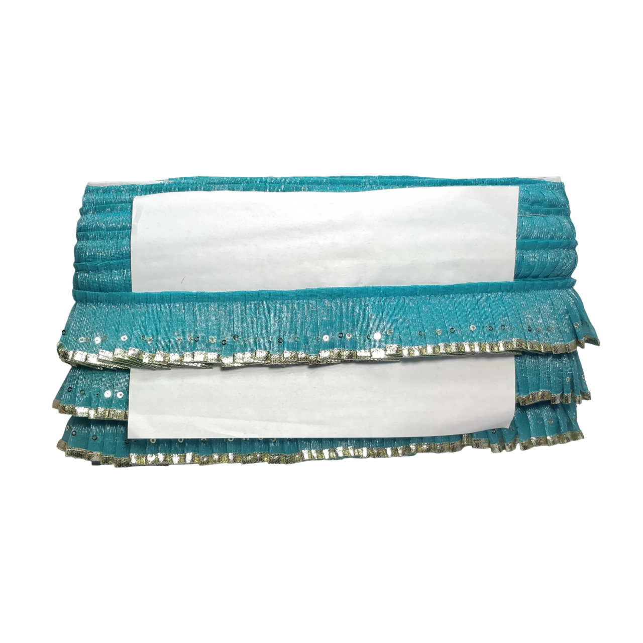 Sky Blue Silver Gota Frill Lace For Poshak Decoration Only At Woven Lace & Border Reatilers and Manufactures In Surat