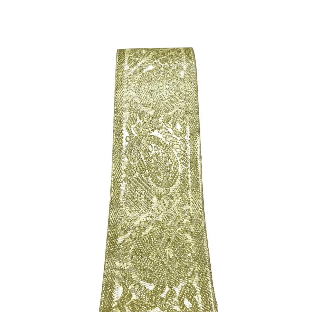 High Quality Water Gold Metallic Lace Trim for Wedding Wear Woven Lace & Border Surat