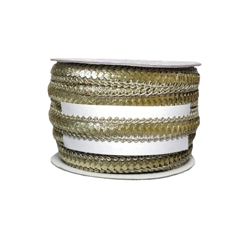 Water Gold Sequins Lace For Fashion Accessories Only At Woven Lace & Border Reatilers and Manufactures In Surat