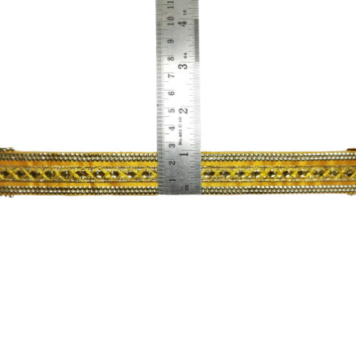 Bright Yellow Gota Lace Border for Saree Blouse and Dupatta Manufacture And Retailer In Surat Woven Lace & Border