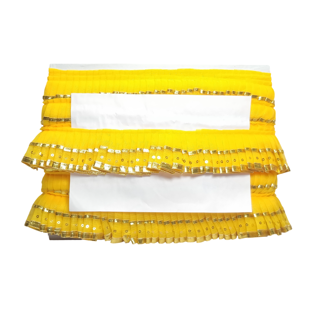 Yellow Golden Gota Frill Lace Border For Ghagra Only At Woven Lace & Border Reatilers and Manufactures In Surat