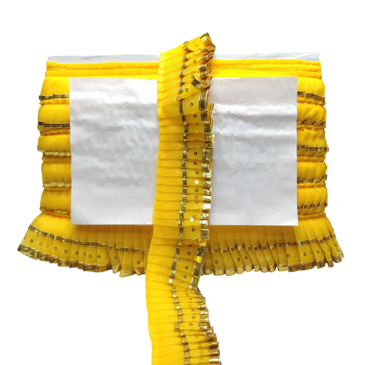 Yellow Golden Gota Frill Lace Border For Ghagra Only At Woven Lace & Border Reatilers and Manufactures In Surat