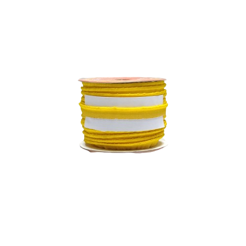 Yellow Narrow Piping Lace For Fashion Accessories and Saree Dress Only At Woven Lace & Border Reatilers and Manufactures In Surat