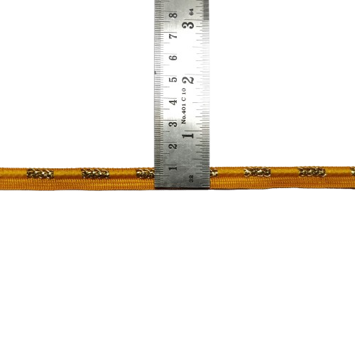 Kurlz 1/2 inch Designer Audi Ringed Piping for Lace Boutique Dresses, Bridal Dupatta, Blouses, DIY Crafts, Garment Edgings | Size: 20 yards