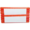 Red and yellow decorative border with a white center on a white background